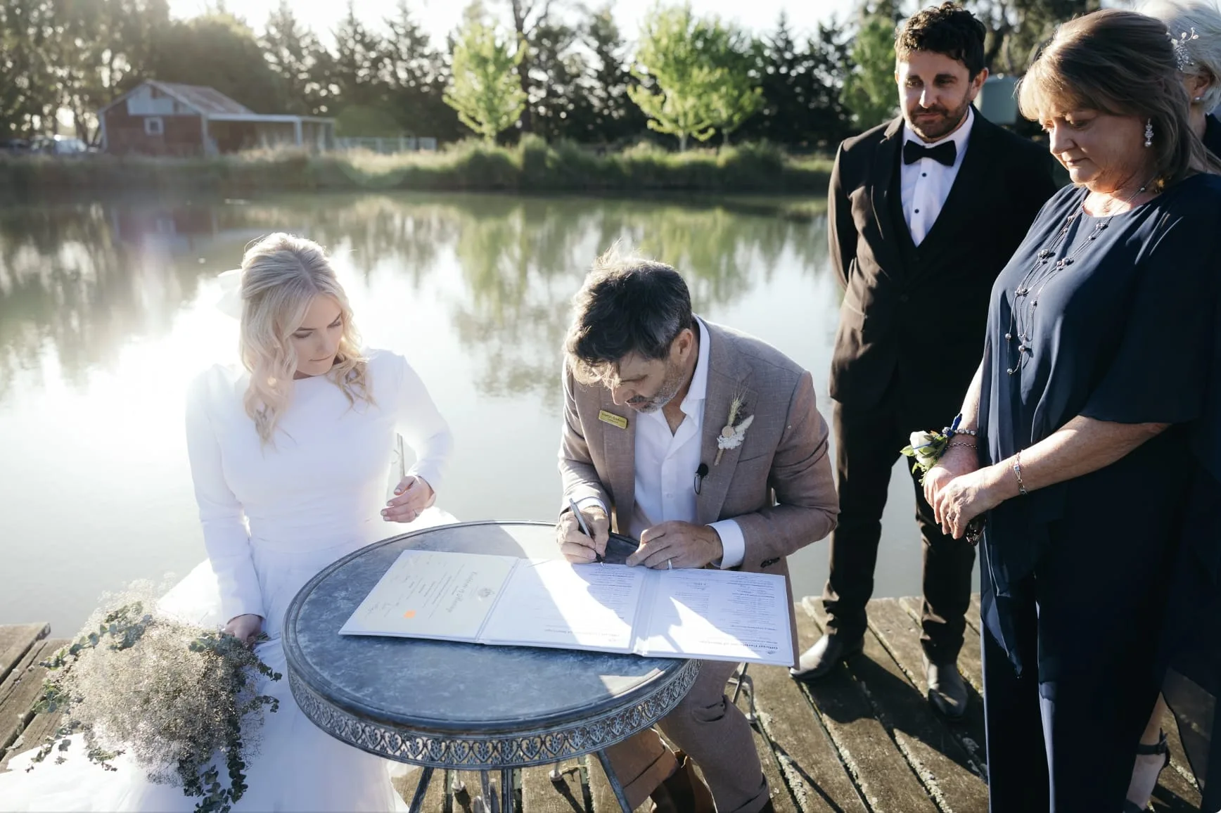 Catherine & Jessie signed – just the Celebrant left Catherine & Jesse Marriage